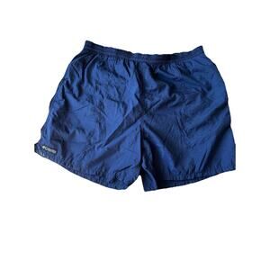 Columbia Men’s Large Shorts Mesh Lined Swim Trunks Navy Blue Fish Hike Gorpcore